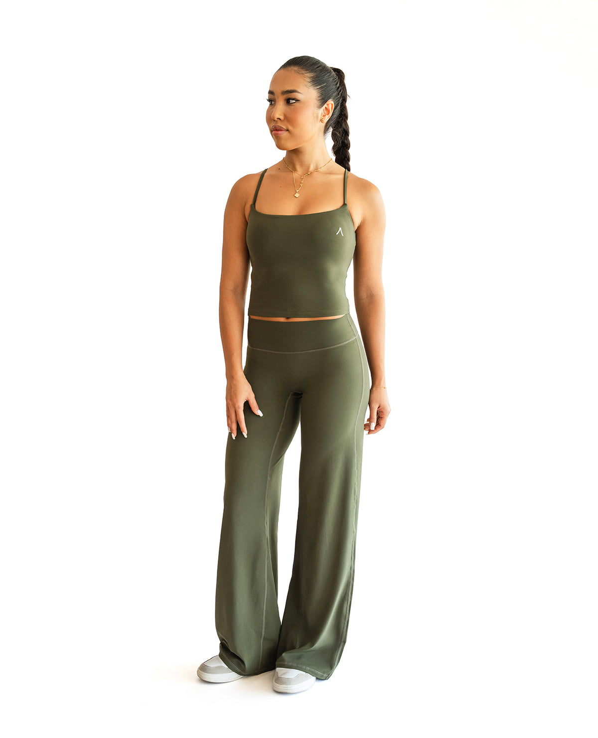STRAPPY MID TANK TOP WITH BUILT IN BRA SHELF