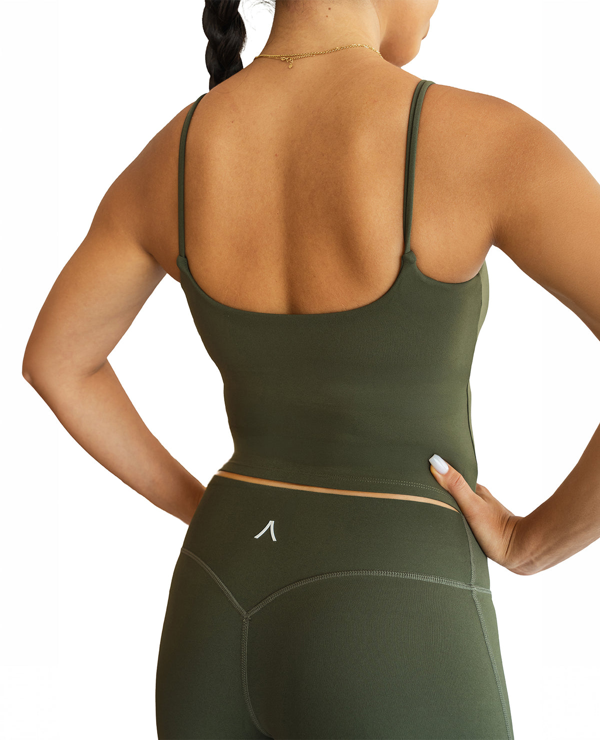 STRAPPY MID TANK TOP WITH BUILT IN BRA SHELF