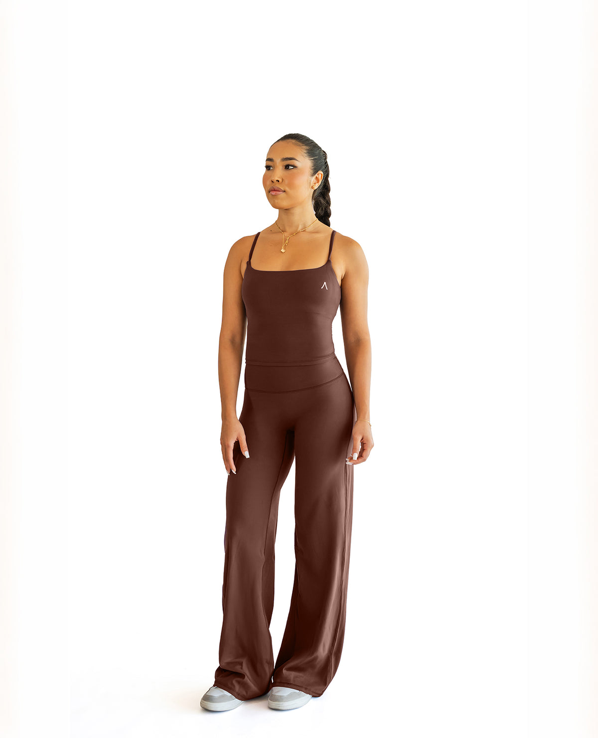 STRAPPY MID TANK TOP WITH BUILT IN BRA SHELF