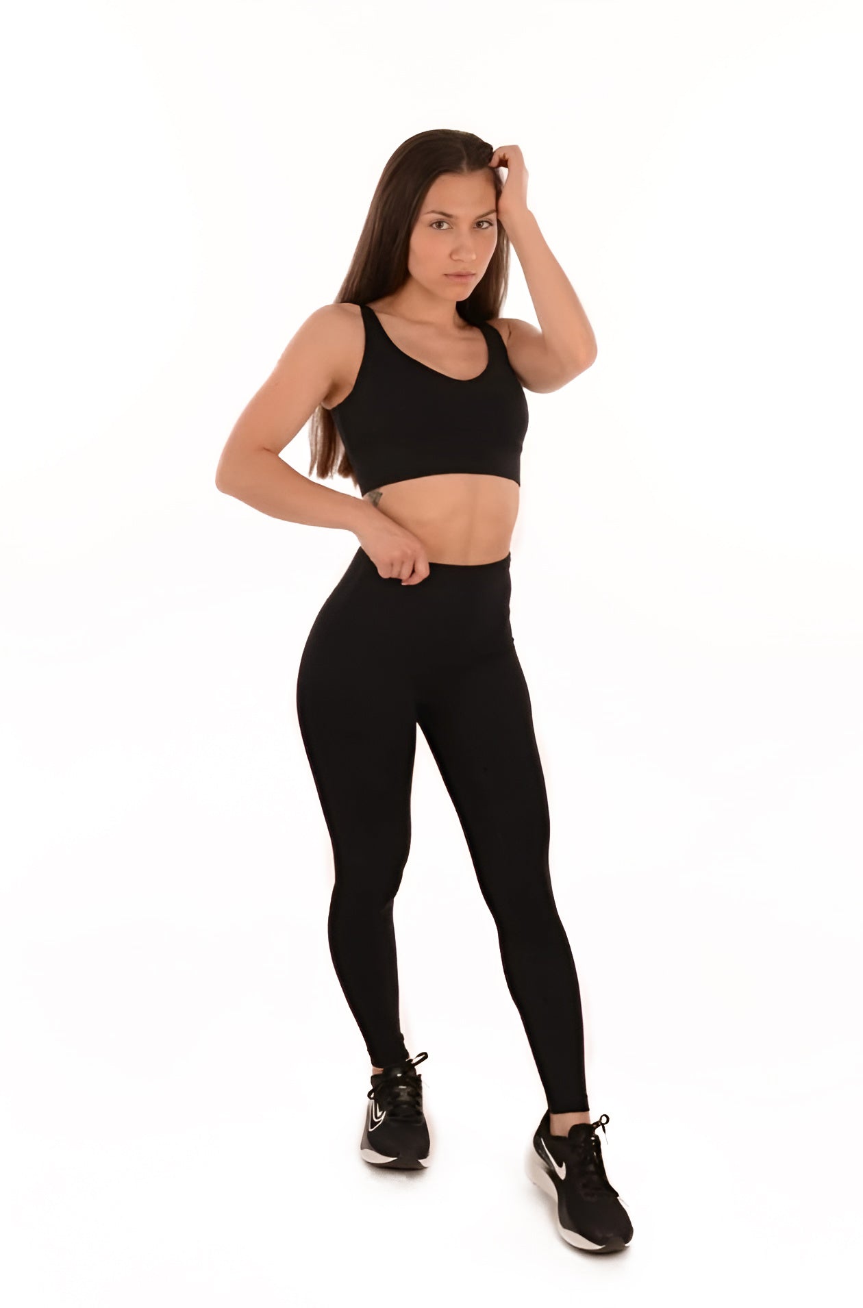 T line leggings ,High waisted, side pocket